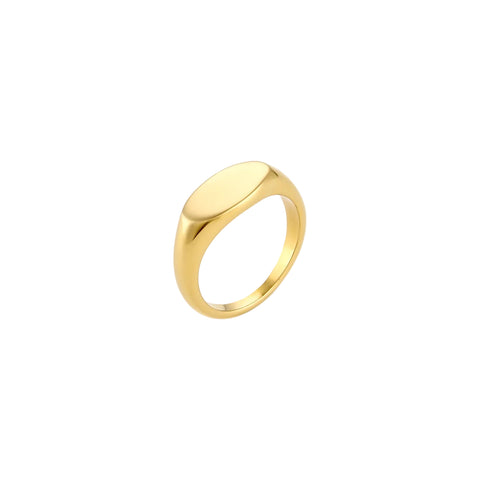 Anello chevalier ovale