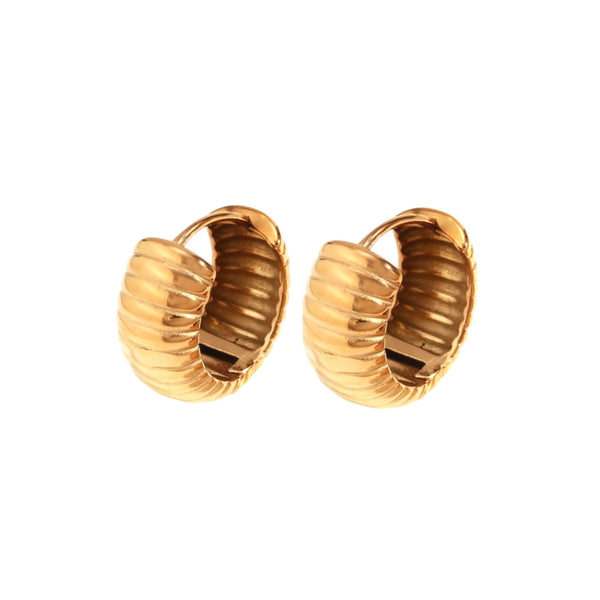 Orecchini cerchio rigato