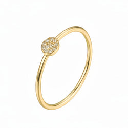 Anello Tondo Zirconi