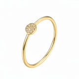 Anello Tondo Zirconi