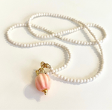 Collana con Ciondolo Corallo Rosa
