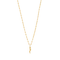 Collana ovalina con cornetto oro