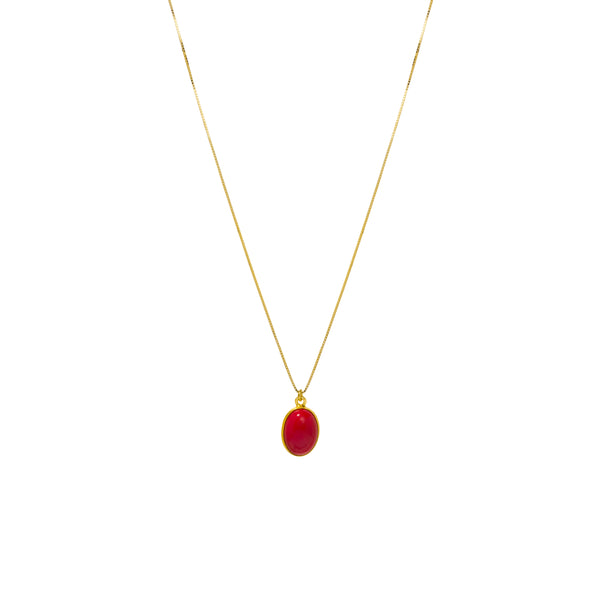 Collana con pietra ovale