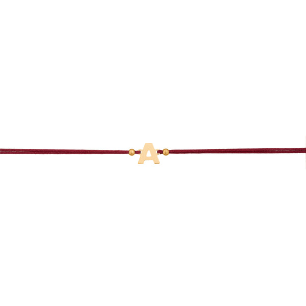 Bracciale Cordino Lettera