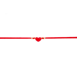 Bracciale Cordino Cuore Rosso