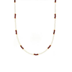 Collana Perle e Granato