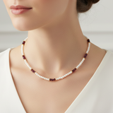 Collana Perle e Granato