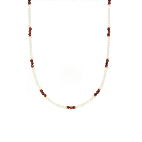 Collana Perle e Granato
