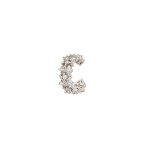 Earcuff Zirconi Argento