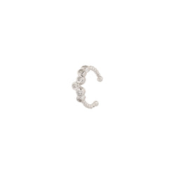 Earcuff Zirconi Tondi Argento