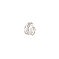 Earcuff Triplo Zirconi Argento