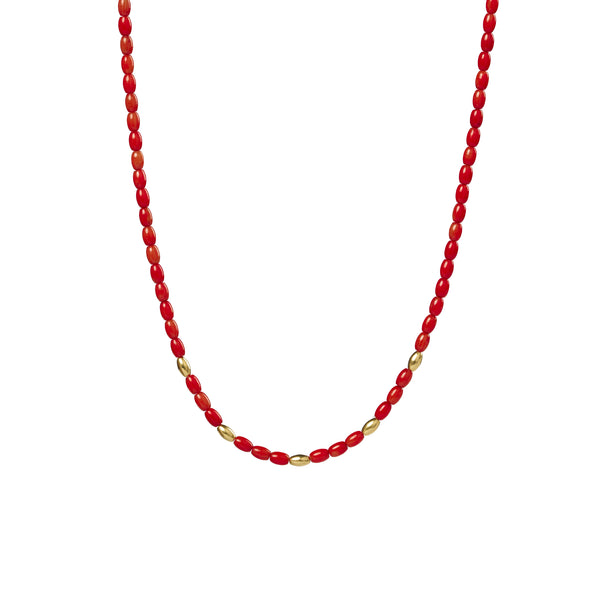 Collana Corallo Ovali