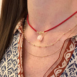 Collana con Ciondolo Corallo Rosa