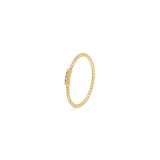 Anello Treccia Zirconi