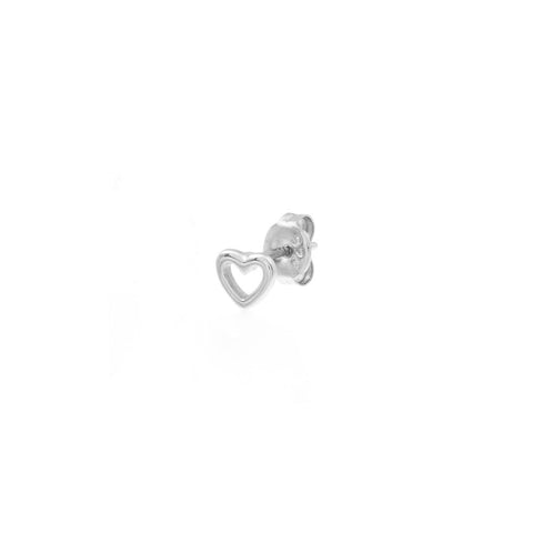 Orecchino Cuore Vuoto Argento