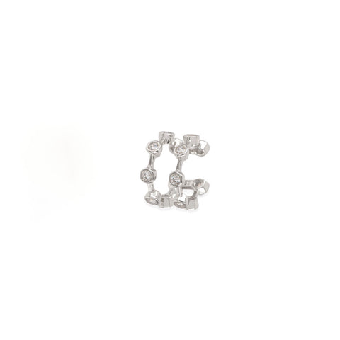 Earcuff Doppio Zirconi Argento