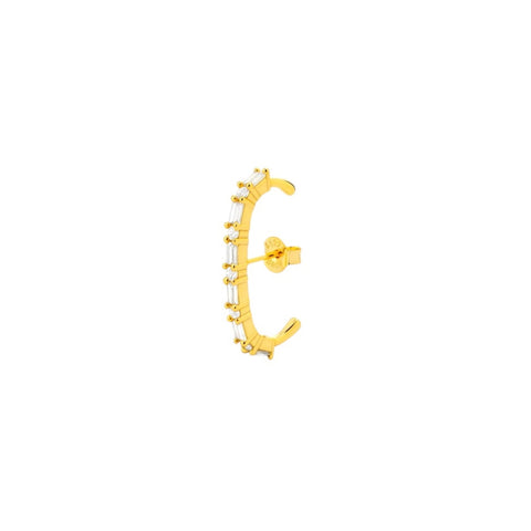 Orecchino Earcuff Zirconi Baguette