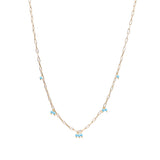 Collana Catena Rettangolare con Pietre