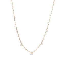 Collana Catena Rettangolare con Pietre